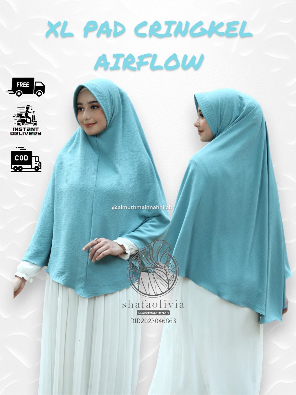 BERGO SYARI JUMBO PREMIUM CRINGKEL XL PAD AIRFLOW KHIMAR KERUDUNG HIJAB JILBAB CEY ADEM KRINGKEL