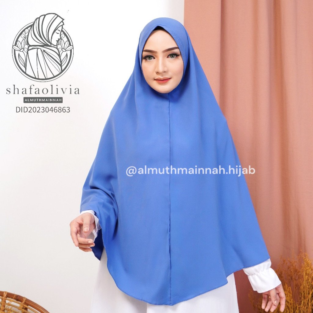 XL NONPAD SYARI WOLFIS PREMIUM KHIMAR KERUDUNG HIJAB JILBAB WOLPIS ADEM - Gambar 3