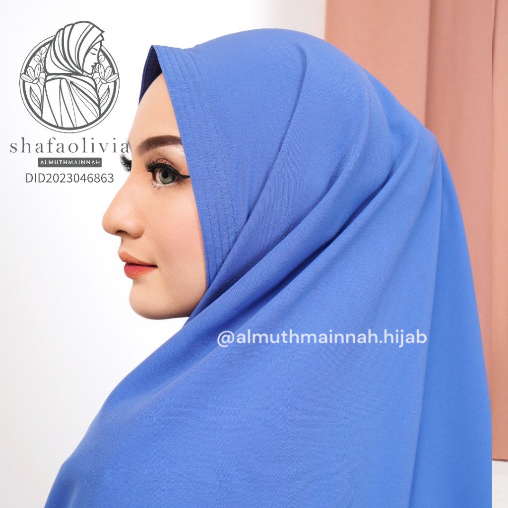 XL NONPAD SYARI WOLFIS PREMIUM KHIMAR KERUDUNG HIJAB JILBAB WOLPIS ADEM - Gambar 2