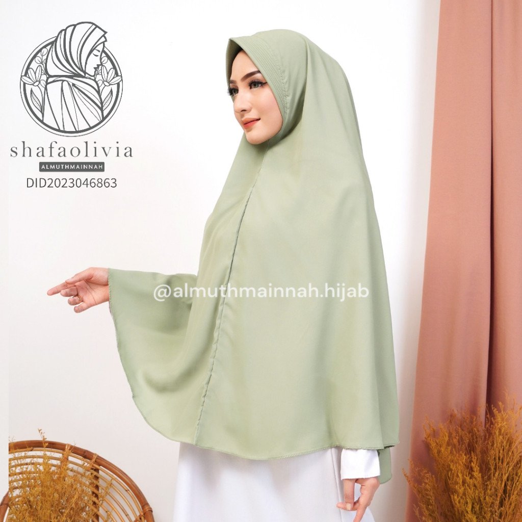 XL PAD SYARI PREMIUM KHIMAR KERUDUNG HIJAB JILBAB WOLFIS WOLPIS ADEM - Gambar 4