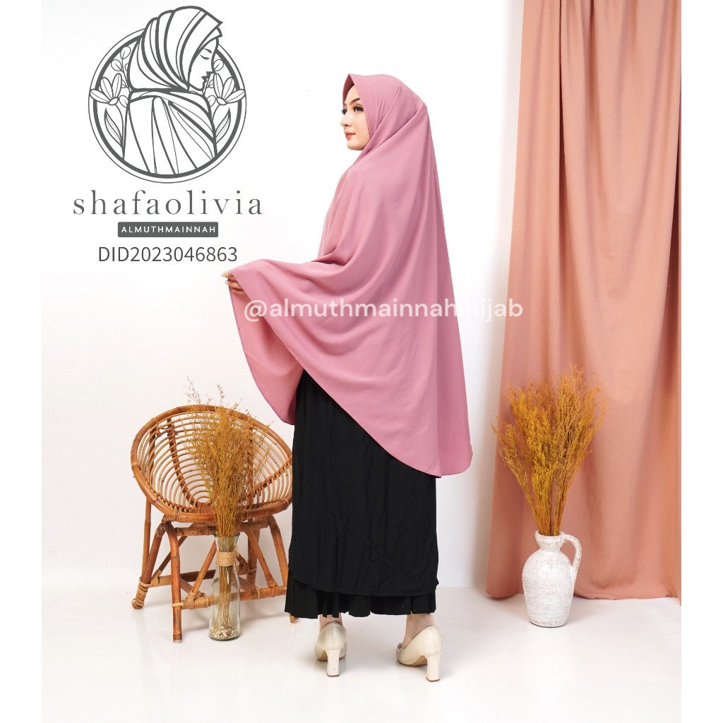 PREMIUM KHIMAR KERUDUNG HIJAB JILBAB WOLPIS ADEM XXL PAD SYARI JUMBO BS BUAT SHOLAT PONDOK PESANTREN - Gambar 2