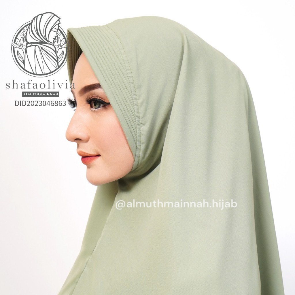 XL PAD SYARI PREMIUM KHIMAR KERUDUNG HIJAB JILBAB WOLFIS WOLPIS ADEM - Gambar 2