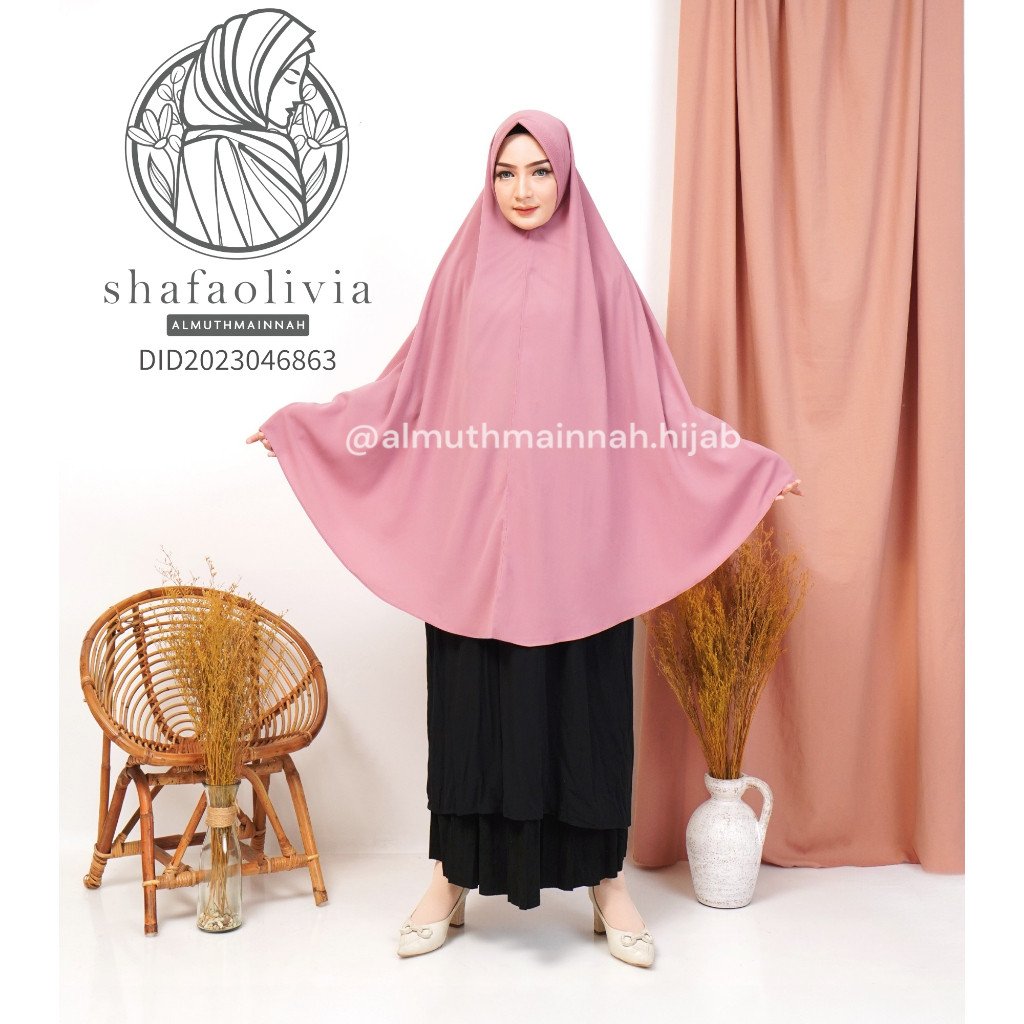PREMIUM KHIMAR KERUDUNG HIJAB JILBAB WOLPIS ADEM XXL PAD SYARI JUMBO BS BUAT SHOLAT PONDOK PESANTREN - Gambar 3